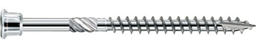 Speed ZKO - Tornillos para terrazas con ranura de raspado y fresa (5 x 60 mm, TX25, ETA-22/0235, acero inoxidable endurecido, 200 unidades)