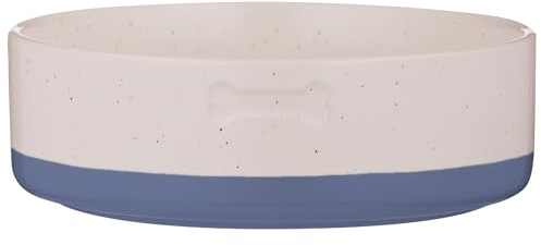 Mason Cash: Speckle Dip Dog Bowl - 5.9, 15.2oz - Blue, Cream, Bone - Ceramic Food & Water Dish, Microwave-Dishwasher Safe, Pet Meal Feeding-Hydration