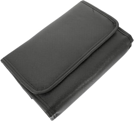 Toyvian Bolsa Organizadora de Joyas de Viaje Plegable Negra Ligera y Portátil para Anillos Pulseras Pendientes y Collares Estuche Enrollable Compacto para Accesorios Protector Seguro y