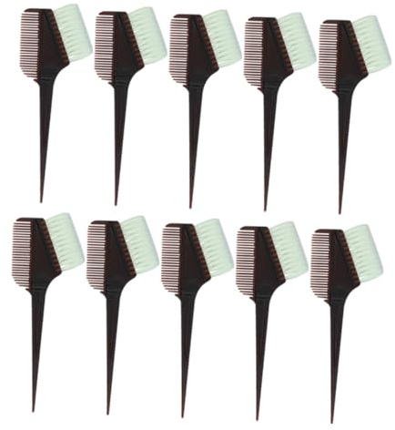 Healifty Pettine per Tintura Nero per Chioma in Plastica Kit 10 Pezzi Facile da Impugnare e Comodo da Usare per Saloni Professionali e Fai da Te