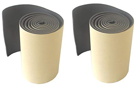 FLWP20020Bx2 Self-Adhesive Long Wall Guard, Made of Robust Abrasion-Resistant Foam, to Protect car Parks, Industries and garages, Dimensions 200x20x0.5 cm, Color Black. (Pack of 2 Pieces)
