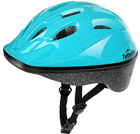TurboSke Toddler Kids Bike Helmet, Multi-Sport Helmet Size Adjustable for Boys and Girls (Aqua Blue, Small: 48-52cm/18.8-20.5)