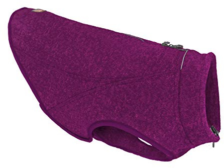 Kurgo Core Dog Sweater, Year-Round Sweater for Dogs, Dog Fleece Vest, Knit Fleece Pet Jacket, Fleece Lining,Lightweight, Zip Opening for Harness, Adjustable Neck, Violet, Extra Small