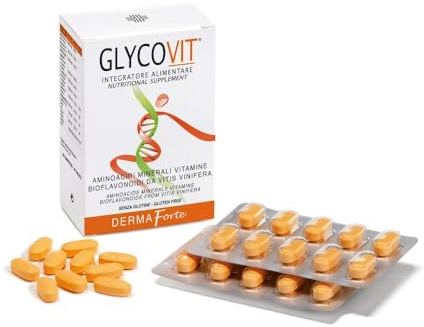 GLYCOVIT - Integratori per Capelli | Fortificazione e Crescita Capelli | Aminoacidi e Bioflavonoidi | Pack 100% Riciclabile | Made in Italy - 30 Capsule