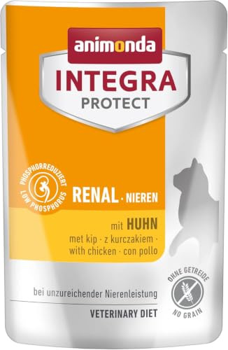 animonda Integra Protect Integra Protect Adult Renal, cibo per gatti per insufficienza renale, cibo per gatti con pollo, 24 x 85 g