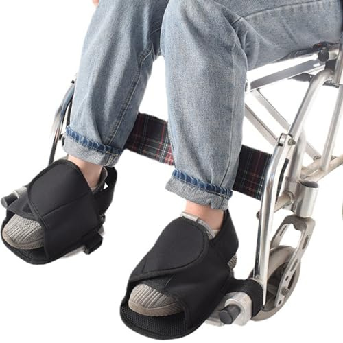AUSTYLCO Wheelchair Restraint Shoes Prevent The Foot from Falling Off The Footrest Adjustable & Easy to Wear,Wheelchair Shoe Holder Straps for Disabled & Rehabilitation Patients