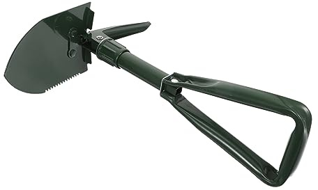 BESPORTBLE 1set Stainless Steel Folding Snow Shovel Canvas Bag Practical Garden Tool for and Ice Removal Winter Camping and Outdoor Activities