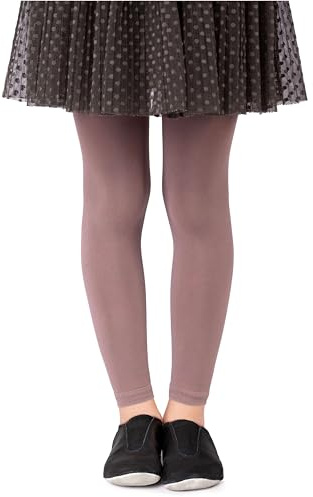 NOQ Collants sans Pieds pour Filles Leggings Pleine Longueur Cheville Long Ballet Opaque Microfibre
