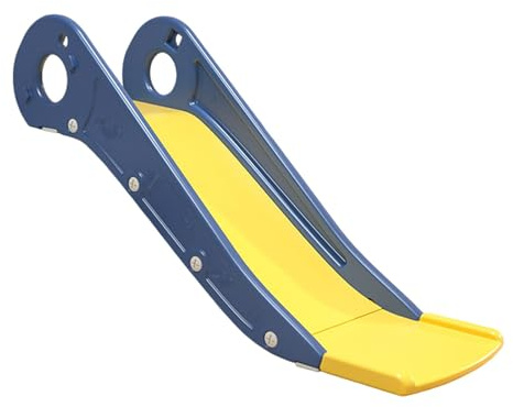 Qianly Toboggan pour Enfants, Stable et Léger, à Fixer Au Bord Du Lit, Idéal pour L'intérieur (chambre, Escalier, Lit, Canapé), Bleu