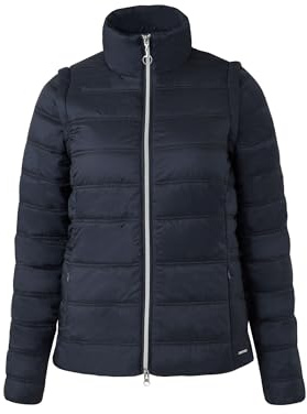 HORZE Natalie Veste d'équitation pour femme avec manches amovibles, imperméable, bleue, 36
