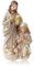 XIWJLWO Weihnachtskrippe Heilige Familie Krippenfigur – Krippe 7,5 cm – Weihnachtsdeko Tischkrippe aus Polyresin – Weihnachtskrippen Deko für Zuhause – Maria, Josef und Jesukind