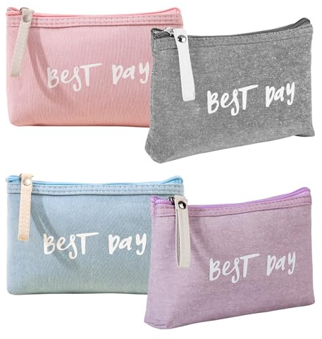 Disnace 4 Piezas Bolsa de Maquillaje Impermeable Neceser, Bolsa Organizadora de Viaje Maquillaje de Cosméticos, Neceser de Cosméticos con Cremallera de Multifunción, 18×12cm (Cuatro Colores)