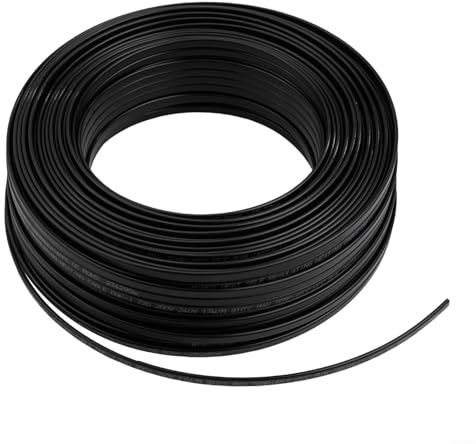 Cavo riscaldante autoregolante, per fusione della neve di tetti e grondaie, nastro termico elettrico PTC con anima in rame puro, guaina in PE resistente ai raggi UV, per metallo e plastica (100 m)