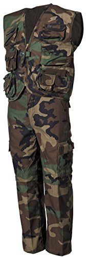 MFH Kinderanzug Weste und Hose für Jungen und Mädchen (Woodland/L (146/152))