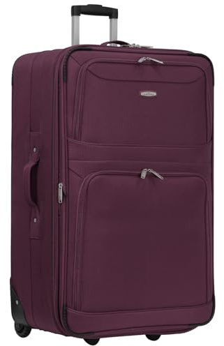 ARIANA® Lightweight Luggage Trolley Expandable Suitcase Travel Bag - RT42 (Burgundy, 29 Large)