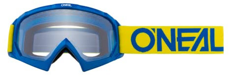 O'NEAL | Fahrrad- & Motocross-Brille | Kinder | MX MTB DH FR Downhill Freeride | Hochwertige 1,2 mm-3D-Linse für ultimative Klarheit, UV-Schutz | B-10 Youth Goggle SOLID | Gelb Blau | One Size