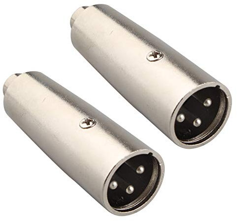 Jopto 2 Adattatori Da XLR a per Microfono, Adattatore a 3 Pin Maschio a Femmina, Placcato in Metallo Da XLR a Phono