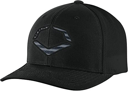 EvoShield unisex adult Usa Hat, Black, Large-X-Large