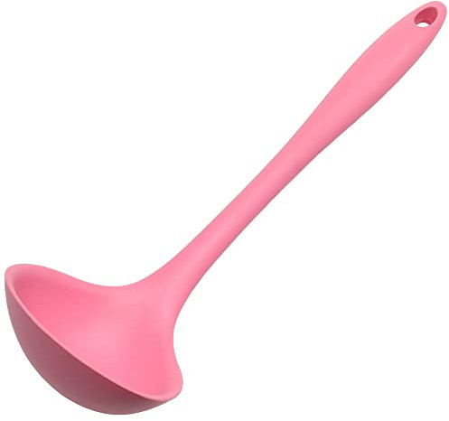 Chef Craft Premium Silicone Cooking Ladle, 11.25 inch, Pink