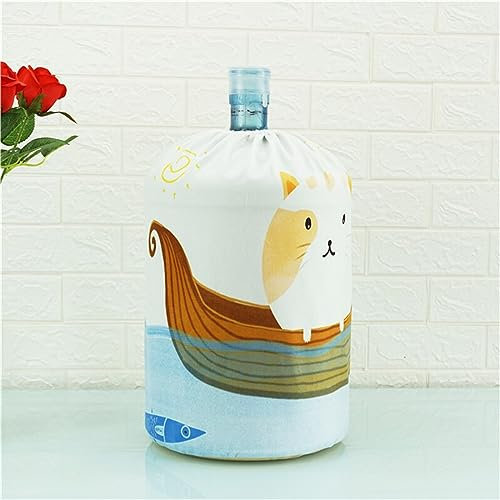 Highdi Dispensador De Agua Cubiertas De Barril Cubierta Antipolvo Cubiertas Elásticas para Enfriador De Agua Dispensador De Agua Reutilizable Cubierta De Cubo Protector (18,9 litros,Gatos)