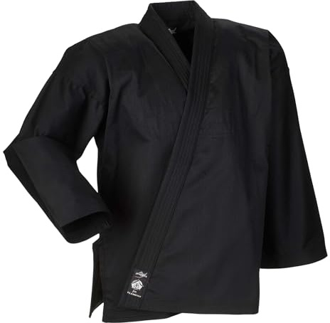 Ju-Sports Element Jacke schwarz wide cut 180 I Judoanzug Jacke Kinder & für Erwachsene I Judogi Jacke aus langlebigem Mischgewebe I Doppelt verstärkter Schulter- & Brustbereich