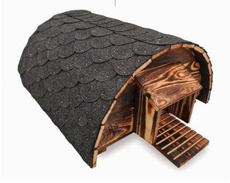 ABAZO Igelhaus Bausatz aus Holz, Igelhotel Igelhütte für Garten, Meerschweinchenhaus, Nagerhaus, Kleintierhaus, Ganzjährig perfekt für den Igel