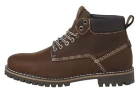 JACK & JONES Stivali da uomo Jfwqueensway in pelle, marrone brandy, 42 EU