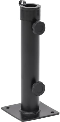 vidaXL Sonnenschirmständer, Schirmständer für Ø38/48mm Mast, Schirmhalter für Sonnenschirm, Sonnenschirmhalter Sonnenschirmfuß, Mattschwarz Stahl