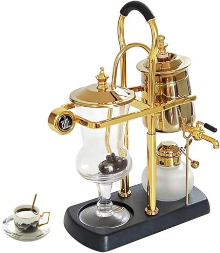 ERICAT Cafetera De Sifón, Máquina De Café De Sifón, Cómoda Cafetera De Sifón con Base Antideslizante, Extracción Rápida Y Calentamiento Preciso, para Bar, Oficina, Cocina Y Hotel