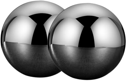 Baluue Piedras de Hielo de Acero Inoxidable 304 Bolas de Enfriamiento para Whisky y Vino Tamaño 55 MM Pack de 2 Unidades Bloque de Hielo Reutilizable para Bebidas Enfriador Rápido
