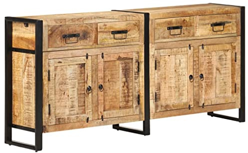 Frdhee Credenza, armadio da cucina, armadietto da bar, cassettiera per soggiorno, credenza 172 x 35 x 80 cm, legno massiccio mango, per cucina, sala da pranzo, bar, corridoio
