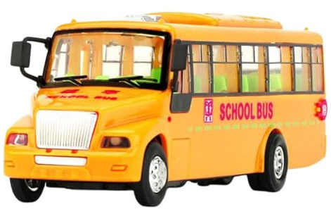 AMSLSIU Vehículo de construcción con Motor de fricción, autobús Escolar, Juguete simulación Gateo, Coche para niños Que Brinda alegría y Desarrollo Aprendizaje para niños y niñas, Coche