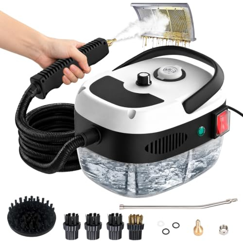 Vaporeta Limpieza Hogar,Limpiador a Vapor Ajustable 6 Etapas,10S Calentamiento Rápido,2500W Vaporeta de Mano Portatil Con Tanque de Agua 1L,Para Cocina, Baño, Coche, Azulejos y Barbacoa Limpiar