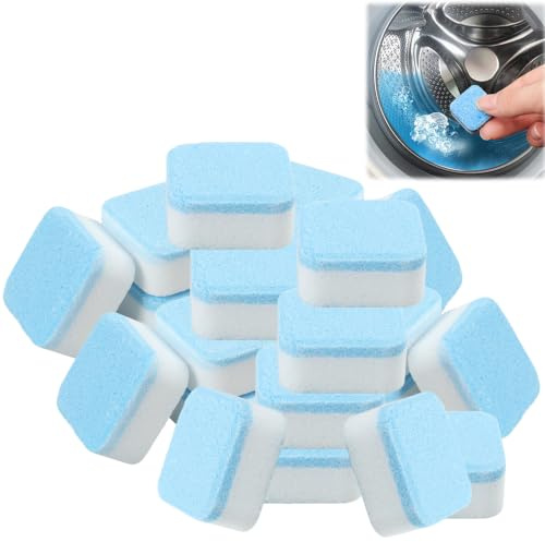 60 pastiglie detergenti per lavatrice, detergente profondo e decalcificante per caricamento frontale e caricamento superiore, elimina efficacemente odori e residui, vestiti puliti