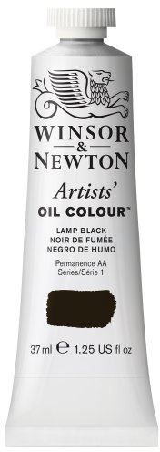 Winsor & Newton Artists' Oil Paint, 37ml Tube, Lamp Black
