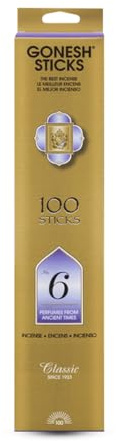 Gonesh - Classic Collection - Non-Toxic 10” Slow Burn Wood & Spice Aromatic Sticks - No. 6-100 Pack