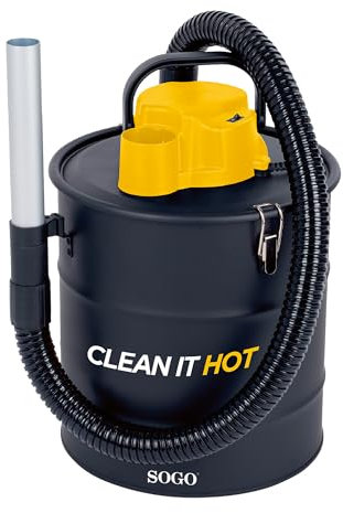 SOGO Aspirador de Cenizas con Función Soplador de 1200W de Potencia y Succión ≥16Kpa - Aspiradora de Cenizas con Filtro Lavable y Manguera Resistente al Calor - Aspirador Cenizas Pellet y Chimenea