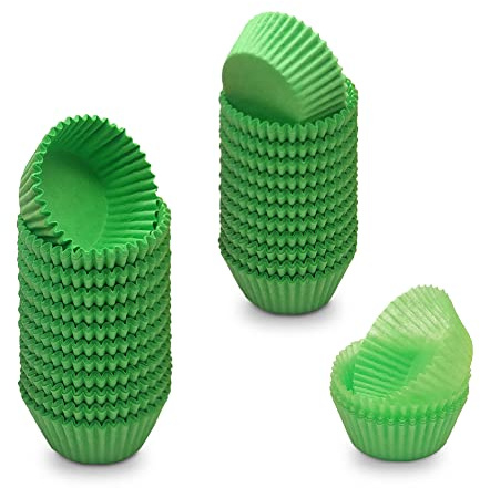 Mombake Mini muffinsfodral premium fettsäker muffins bakformar (grön, 500 stycken)