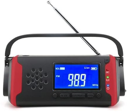 LvSenLin Radio Solaire 4000mAh FM AM Radio d'urgence à énergie Solaire Portable récepteur Mondial Radio de Haute qualité