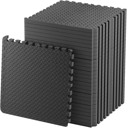 Tapis en caoutchouc Fitnesss 60 x 60 cm à encaissement PUZZLE Sol Gym Matelas antidérapant TATAMI KARATE Sol modulaire
