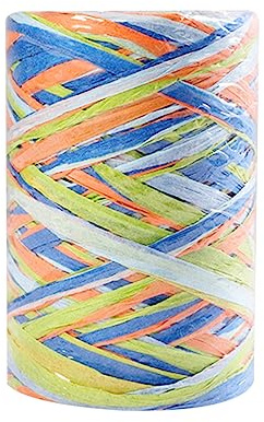 STOBOK 1rotolo Corda Decorativa Carta Colorata Per Imballaggio e Bouquet Di Rafia Paper Rope Versatile Per Feste e Creazioni Artistiche