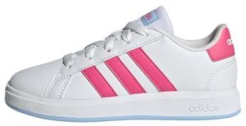 Adidas Grand Court 2.0 Shoes Kids, Unisex-Kinder Sneaker, FTWR White/Pulse Magenta/Glow Blue F19,