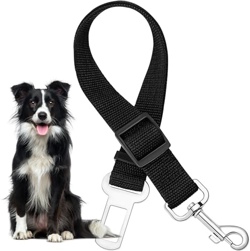 1 Stück Hundegurt fürs Auto, Länge Verstellbarer Hund Anschnallgurt, Hundesicherheitsgeschirr für alle Hunde und Katzen