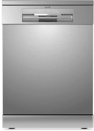 Baridi Freestanding Dishwasher, Full Size, Standard 60cm Wide with 13 Place Settings, 6 Programs & LED Display, Silver - DH280