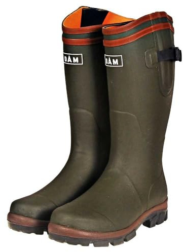DAM - Stivali di gomma Flex, con imbottitura in neoprene., verde/arancione, 44
