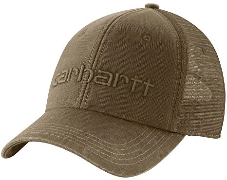 Carhartt Mens Dunmore Mesh Back Baseball caps, Light Brown, One Size US