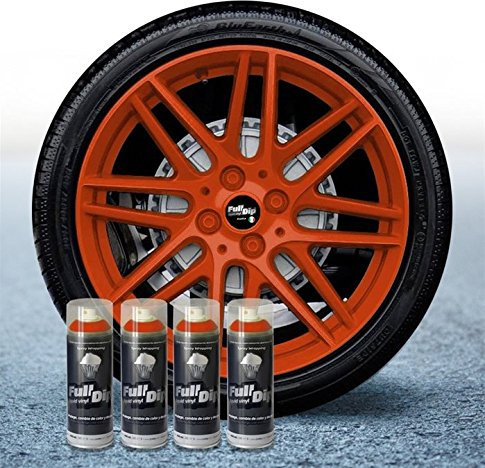 Sophisticauto 4 Stück Full Dip Orange Matt Pelable 400 ml