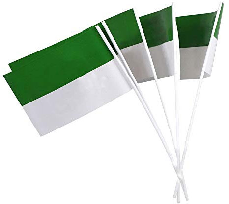 Deitert Papierfähnchen (regenfest), grün-weiß für Schützenfest-Deko 50 Stück