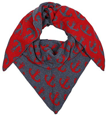 Zwillingsherz, foulard triangolare con cashmere e lana, per donne, ragazze e ragazzi, foulard in cashmere di alta qualità con motivo stampato, foulard multifunzione per estate, autunno, inverno