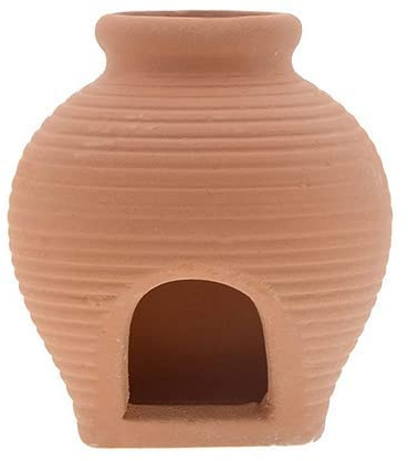 ANMOO Jar Shaped Ceramic Aquarium Cave Fish Tank Ornament